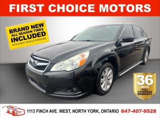 Welcome to First Choice Motors, the largest car dealership in Toronto of pre-owned cars, SUVs, and vans priced between $5000-$15,000. With an impressive inventory of over 300 vehicles in stock, we are dedicated to providing our customers with a vast selection of affordable and reliable options.<br><br>Were thrilled to offer a used 2011 Subaru Legacy PREMIUM, black color with 169,000km (STK#6987) This vehicle was $10990 NOW ON SALE FOR $8990. It is equipped with the following features:<br>- Automatic Transmission<br>- Heated seats<br>- All wheel drive<br>- Alloy wheels<br>- Power windows<br>- Power locks<br>- Power mirrors<br>- Air Conditioning<br><br>At First Choice Motors, we believe in providing quality vehicles that our customers can depend on. All our vehicles come with a 36-day FULL COVERAGE warranty. We also offer additional warranty options up to 5 years for our customers who want extra peace of mind.<br><br>Furthermore, all our vehicles are sold fully certified with brand new brakes rotors and pads, a fresh oil change, and brand new set of all-season tires installed & balanced. You can be confident that this car is in excellent condition and ready to hit the road.<br><br>At First Choice Motors, we believe that everyone deserves a chance to own a reliable and affordable vehicle. Thats why we offer financing options with low interest rates starting at 7.9% O.A.C. Were proud to approve all customers, including those with bad credit, no credit, students, and even 9 socials. Our finance team is dedicated to finding the best financing option for you and making the car buying process as smooth and stress-free as possible.<br><br>Our dealership is open 7 days a week to provide you with the best customer service possible. We carry the largest selection of used vehicles for sale under $9990 in all of Ontario. We stock over 300 cars, mostly Hyundai, Chevrolet, Mazda, Honda, Volkswagen, Toyota, Ford, Dodge, Kia, Mitsubishi, Acura, Lexus, and more. With our ongoing sale, you can find your dream car at a price you can afford. Come visit us today and experience why we are the best choice for your next used car purchase!<br><br>All prices exclude a $10 OMVIC fee, license plates & registration and ONTARIO HST (13%)