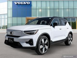 New 2024 Volvo XC40 Recharge Ultimate Electric Including iZEV Rebate for sale in Winnipeg, MB