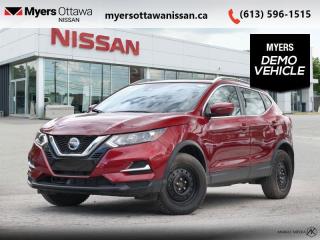 <b>Leather Seats,  Aluminum Wheels,  Navigation,  360 Camera,  Sunroof!</b><br> <br> <br> <br>  This capable Nissan Qashqai is built to conquer the unpredictable urban jungle. <br> <br>This Nissan Qashqai offers more than just snazzy styling and approachable dimensions. Under the beautiful exterior lies a carefully engineered powertrain that delivers both optimal efficiency and punchy performance, when needed. Occupants are treated to a well-built interior with solid refinement and intuitive technology, making every journey in the Qashqai an extremely exciting and comforting ride.<br> <br> This scarlet ember pearl metallic SUV  has an automatic transmission and is powered by a  141HP 2.0L 4 Cylinder Engine.<br> <br> Our Qashqais trim level is SL AWD. Representing the ultimate Qashqai experience, this SL AWD trim is fully loaded with a clever all-wheel-drive system, plush heated and power-adjustable leather bucket seats with lumbar support and memory function, inbuilt satellite navigation, internet access, an immersive 360-degree camera system with aerial view, an express opening glass sunroof with slide and tilt functionality and a power shade, projector beam halogen headlamps with automatic high beams, a sporty heated leather steering wheel, dual-zone climate control, and adaptive cruise control with steering, in addition to blind-spot monitoring, lane-keep assist, and front emergency braking. Other features include proximity keyless entry with push button and remote start, piano-black interior inserts, a rear-view camera, a 6-speaker audio system, and a 7-inch infotainment screen bundled with Apple CarPlay, Android Auto, and SiriusXM satellite radio. This vehicle has been upgraded with the following features: Leather Seats,  Aluminum Wheels,  Navigation,  360 Camera,  Sunroof,  Heated Seats,  Apple Carplay.  This is a demonstrator vehicle driven by a member of our staff, so we can offer a great deal on it.<br><br> <br>To apply right now for financing use this link : <a href=https://www.myersottawanissan.ca/finance target=_blank>https://www.myersottawanissan.ca/finance</a><br><br> <br/><br> Payments from <b>$606.33</b> monthly with $0 down for 84 months @ 8.99% APR O.A.C. ( Plus applicable taxes -  $621 Administration fee included. Licensing not included.    ).  See dealer for details. <br> <br><br> Come by and check out our fleet of 50+ used cars and trucks and 90+ new cars and trucks for sale in Ottawa.  o~o