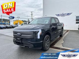 <b>20 inch Aluminum Wheels, Bedliner!</b><br> <br>   Built to get the job done right, this impressive F-150 Lightning is more than a concept, it is execution on a game changing scale. <br> <br>With an advanced all-electric powertrain, this F-150 Lightning continues the Ford Motors Legacy by producing a futuristic truck thats designed for the masses. More than just a concept, this F-150 Lightning proves that electric vehicles are more than just a gimmick, thanks to it impressive capability and massive network of electric charging station found throughout North America.<br> <br> This antimatter blue metallic Crew Cab 4X4 pickup   has a cvt transmission and is powered by a  DUAL EMOTOR - EXTENDED RANGE BATTERY engine.<br> <br> Our F-150 Lightnings trim level is XLT. Engineered to be a do-it-all EV, this F-150 Lightning XLT comes very well equipped with a luxurious interior that includes heated front seats and a heated steering wheel, power adjustable pedals, Fords SYNC 4 infotainment system complete with voice recognition, built-in navigation, Apple CarPlay, Android Auto, and SiriusXM radio. It also comes with extended running boards and enhanced lighting, Ford Co-Pilot360 2.0, a super useful interior work surface, a class IV towing package, power locking tailgate, a large front trunk for extra storage, a proximity key, blind spot detection, lane keep assist, automatic emergency braking with pedestrian detection, accident evasion assist, and a 360 degree camera to help keep you safely on the road and so much more! This vehicle has been upgraded with the following features: 20 Inch Aluminum Wheels, Bedliner. <br><br> View the original window sticker for this vehicle with this url <b><a href=http://www.windowsticker.forddirect.com/windowsticker.pdf?vin=1FTVW1EV6PWG14783 target=_blank>http://www.windowsticker.forddirect.com/windowsticker.pdf?vin=1FTVW1EV6PWG14783</a></b>.<br> <br>To apply right now for financing use this link : <a href=https://www.southcoastford.com/financing/ target=_blank>https://www.southcoastford.com/financing/</a><br><br> <br/> Weve discounted this vehicle $1790. Total  cash rebate of $12000 is reflected in the price. Credit includes $8,000 Delivery Allowance and $4,000 Non-Stackable Cash Purchase Assistance. Credit is available in lieu of subvented financing rates.  Incentives expire 2024-04-30.  See dealer for details. <br> <br>Call South Coast Ford Sales or come visit us in person. Were convenient to Sechelt, BC and located at 5606 Wharf Avenue. and look forward to helping you with your automotive needs. <br><br> Come by and check out our fleet of 20+ used cars and trucks and 100+ new cars and trucks for sale in Sechelt.  o~o