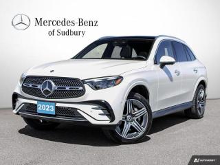 <b>Star certified, Premium Package, SiriusXM, Trailer Hitch!<br> <br></b><br>  Check out our wide selection of <b>NEW</b> and <b>PRE-OWNED</b> vehicles today!<br> <br>   Spacious and refined, the acclaimed GLC cabin rewards your touch on every surface. This  2023 Mercedes-Benz GLC is for sale today in Sudbury. <br> <br>The GLC aims to keep raising benchmarks for sport utility vehicles. Its athletic, aerodynamic body envelops an elegantly high-tech cabin. With sports car like performance and styling combined with astonishing SUV utility and capability, this is the vehicle for the active family on the go. Whether your next adventure is to the city, or out in the country, this GLC is ready to get you there in style and comfort. This  SUV has 17,766 kms and is a Certified Pre-Owned vehicle. Its  diamond white bright metallic in colour  . It has an automatic transmission and is powered by a  2.0L I4 16V GDI DOHC Turbo engine.  And its got a certified used vehicle warranty for added peace of mind. <br> <br> Our GLCs trim level is 300 4MATIC SUV. This dazzling SUV features an express open/close glass sunroof, EASY-PACK power liftgate for rear cargo access, LED headlights with rear fog lamps and perimeter/approach lights, towing equipment with trailer sway control, proximity key with push button start, and smart device remote engine start. Occupants are treated to creature comforts such as heated front bucket seats with power adjustment, lumbar support and memory functions, voice-activated dual-zone climate control, genuine wood/leatherette interior trim inserts, ARTICO synthetic leather upholstery, and an immersive MBUX infotainment system with inbuilt navigation and smartphone integration. Additional features include blind spot detection, forward collision mitigation, and so much more. This vehicle has been upgraded with the following features: Premium Package, Siriusxm, Trailer Hitch. <br> <br>To apply right now for financing use this link : <a href=https://www.mercedes-benz-sudbury.ca/finance/apply-for-financing/ target=_blank>https://www.mercedes-benz-sudbury.ca/finance/apply-for-financing/</a><br><br> <br/>This vehicle has been examined inside and outand under followed by a demanding road test. If deficiencies were found at any time during This Vehicle is Mercedes-Benz Star Certified! the process, they have been repaired, replaced or reconditioned using only genuine Mercedes-Benz parts. Tested by one of our fully trained technicians, a Mercedes-Benz Certified Pre-owned vehicle is only approved and qualifies for the Mercedes-Benz Star Certified Warranty when it meets mandatory inspection standards. How your Mercedes-Benz achieves Certified status. 166-point Inspection: - Engine Test - Fluids - Electrical Systems - Undercarriage/Drivetrain - Appearance Standards - Safety, Security and Solidity - On Road Evaluation.<br> <br/><br>LocationMercedes-Benz of Sudbury is conveniently located at 2091 Long Lake Road in Sudbury, Ontario. If you cant make it to us, we can accommodate you! Call us today to come in and see this vehicle!<br> Come by and check out our fleet of 20+ used cars and trucks and 30+ new cars and trucks for sale in Sudbury.  o~o