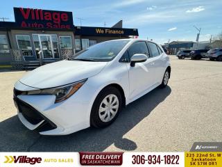 <b>Adaptive Cruise Control,  Apple CarPlay,  Android Auto,  Lane Keep Assist,  Lane Departure Alert!</b><br> <br> We sell high quality used cars, trucks, vans, and SUVs in Saskatoon and surrounding area.<br> <br>   Who says small, compact cars need to be boring? This sporty Toyota Corolla Hatchback is a blast to drive! This  2021 Toyota Corolla Hatchback is for sale today. <br> <br>Edgy, dynamic and athletic, let me introduce you to the Toyota Corolla Hatchback! Offering a combination of great fuel economy, excellent power and premium safety features makes this Toyota Corolla Hatchback - the peoples favorite. With a sleek design, modern tech and standard Toyota Safety Sense this Corolla hatchback is ready to create something unforgettable.This  hatchback has 92,923 kms. Its  white in colour  . It has a cvt transmission and is powered by a  169HP 2.0L 4 Cylinder Engine.  This unit has some remaining factory warranty for added peace of mind. <br> <br> Our Corolla Hatchbacks trim level is S. This energetic Corolla Hatchback comes loaded with an 8 inch infotainment system that features Apple CarPlay, Android Auto and wireless streaming audio capability. Additional features include automatic climate control, a 60/40 split folding rear seat, advanced voice recognition, a rear view camera with lane departure warning and lane keep assist, a smart key system with push button start, automatic high beam assist, forward collision warning, adaptive cruise control, LED lighting with high beam assist and much more! This vehicle has been upgraded with the following features: Adaptive Cruise Control,  Apple Carplay,  Android Auto,  Lane Keep Assist,  Lane Departure Alert,  Proximity Key,  Led Lights. <br> <br>To apply right now for financing use this link : <a href=https://www.villageauto.ca/car-loan/ target=_blank>https://www.villageauto.ca/car-loan/</a><br><br> <br/><br> Buy this vehicle now for the lowest bi-weekly payment of <b>$139.27</b> with $0 down for 96 months @ 5.99% APR O.A.C. ( Plus applicable taxes -  Plus applicable fees   ).  See dealer for details. <br> <br><br> Village Auto Sales has been a trusted name in the Automotive industry for over 40 years. We have built our reputation on trust and quality service. With long standing relationships with our customers, you can trust us for advice and assistance on all your motoring needs. </br>

<br> With our Credit Repair program, and over 250 well-priced vehicles in stock, youll drive home happy, and thats a promise. We are driven to ensure the best in customer satisfaction and look forward working with you. </br> o~o