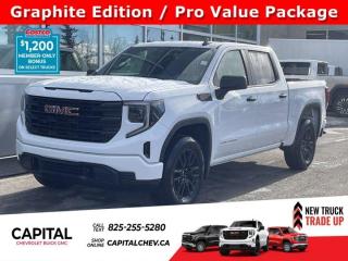 This GMC Sierra 1500 delivers a Turbocharged Gas I4 2.7L/166 engine powering this Automatic transmission. ENGINE, 2.7L TURBOMAX (310 hp [231 kW] @ 5600 rpm, 430 lb-ft of torque [583 Nm] @ 3000 rpm) Includes (KW5) 220-amp alternator.) (STD), Wireless, Apple CarPlay / Wireless Android Auto, Windows, power rear, express down (Not available on Regular Cab models.).*This GMC Sierra 1500 Comes Equipped with These Options *Windows, power front, drivers express up/down, Window, power front, passenger express down, Wi-Fi Hotspot capable (Terms and limitations apply. See onstar.ca or dealer for details.), Wheels, 17 x 8 (43.2 cm x 20.3 cm) painted steel, Silver, Wheel, 17 x 8 (43.2 cm x 20.3 cm) full-size, steel spare, USB Ports, 2, Charge/Data ports located on instrument panel, Transfer case, single speed, electronic Autotrac with push button control (4WD models only), Tires, 255/70R17 all-season, blackwall, Tire, spare 255/70R17 all-season, blackwall (Included with (QBN) 255/70R17 all-season, blackwall tires.), Tire Pressure Monitor System, auto learn includes Tire Fill Alert (does not apply to spare tire).* Visit Us Today *Test drive this must-see, must-drive, must-own beauty today at Capital Chevrolet Buick GMC Inc., 13103 Lake Fraser Drive SE, Calgary, AB T2J 3H5.
