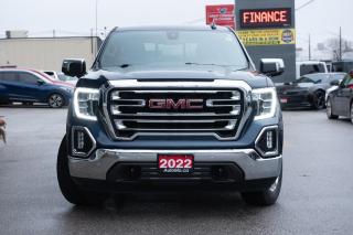 <p>Our 2022 GMC Sierra 1500 Limited SLT Crew Cab 4X4 in Blue picks up where other trucks leave off! Motivated by a 6.2 Litre EcoTec3 V8 delivering 420hp to a 10 Speed Automatic transmission for full-size capability enhanced by ProGrade Trailering technology. A commanding presence, this Four Wheel Drive truck also returns approximately 11.8L/100km on the highway with impressive maneuverability. Our Sierra stands proud with a premium design, LED lighting, fog lamps, running boards, chrome accents/bumpers, bold alloy wheels, heated power-folding mirrors, and a remarkable MultiPro tailgate. Well equipped for just about whatever comes next, our SLT cabin features leather heated and cooled power front seats, uplevel rear seats, a leather-wrapped heated steering wheel, dual-zone automatic climate control, cruise control, remote start, keyless open/ignition, and an upgraded infotainment system. It's a clever setup that supports an 8-inch touchscreen, wireless Android Auto/Apple CarPlay, WiFi compatibility, Bluetooth, and six-speaker audio. Intelligent safety measures are at your service from GMC, starting with an HD rearview camera, hitch guidance, StabiliTrak stability/traction control, trailer-sway control, hill-start assist, tire-pressure monitoring, a rear-seat reminder, and more. With all that, our Sierra 1500 Limited SLT is a smarter choice for a smoother trucking experience. Save this Page and Call for Availability. We Know You Will Enjoy Your Test Drive Towards Ownership! Errors and omissions excepted Good Credit, Bad Credit, No Credit - All credit applications are 100% processed! Let us help you get your credit started or rebuilt with our experienced team of professionals. Good credit? Let us source the best rates and loan that suits you. Same day approval! No waiting! Experience the difference at Chatham's award winning Pre-Owned dealership 3 years running! All vehicles are sold certified and e-tested, unless otherwise stated. Helping people get behind the wheel since 1999! If we don't have the vehicle you are looking for, let us find it! All cars serviced through our onsite facility. Servicing all makes and models. We are proud to serve southwestern Ontario with quality vehicles for over 16 years! Can't make it in? No problem! Take advantage of our NO FEE delivery service! Chatham-Kent, Sarnia, London, Windsor, Essex, Leamington, Belle River, LaSalle, Tecumseh, Kitchener, Cambridge, waterloo, Hamilton, Oakville, Toronto and the GTA.</p>