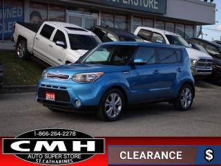 <b>FUEL EFFICIENT !! BLUETOOTH, HEATED SEATS, AUXILIARY + USB PORTS, POWER WINDOWS, POWER LOCKS, POWER MIRRORS, CRUISE CONTROL, STEERING WHEEL AUDIO CONTROLS, 17-INCH ALLOY WHEELS</b><br>      This  2016 Kia Soul is for sale today. <br> <br>With the 2016 Kia Souls tiny parking footprint, its very easy to maneuver in tight spaces, yet it still offers impressive interior space thanks to the boxy design. Adults fit comfortably in the back seat, which isnt always the case with most other vehicles this size. Safety features also get a boost in the new Soul as well. The stronger overall structure of the Soul has already been proven with Insurance Institute for Highway Safety (IIHS) as a Top Safety Pick, plus a federal 5-star overall safety rating.This  wagon has 153,703 kms. Its  blue in colour  . It has an automatic transmission and is powered by a   2.0L 4 Cylinder Engine. <br> <br> Our Souls trim level is EX+ ECO. Go farther and enjoy the drive in this economical and stylish Kia Soul EX Eco. It comes with an idle stop and go system, Bluetooth hands-free technology, an AM/FM CD player with SiriusXM, an aux jack, and six-speaker audio, steering wheel audio control, air conditioning, cruise control, heated front seats, aluminum wheels, fog lights, and more.<br> <br>To apply right now for financing use this link : <a href=https://www.cmhniagara.com/financing/ target=_blank>https://www.cmhniagara.com/financing/</a><br><br> <br/><br>Trade-ins are welcome! Financing available OAC ! Price INCLUDES a valid safety certificate! Price INCLUDES a 60-day limited warranty on all vehicles except classic or vintage cars. CMH is a Full Disclosure dealer with no hidden fees. We are a family-owned and operated business for over 30 years! o~o