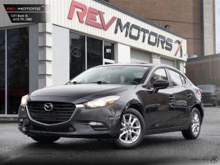 2017 Mazda 3 SV | Rearview Camera | Heated Seats | Bluetooth Connection<br/>  <br/> Black Exterior | Black Leather Interior | Cruise Control | Voice Control | Bluetooth Connection | Steering Wheel Control | USB Plugs | Air Conditioning | Front Heated Seats | Drive Mode Select | Power Locks and Windows | Traction Control | Rearview Camera and much more. <br/> <br/>  <br/> This Vehicle has travelled 127,234KM. <br/> <br/>  <br/> *** NO additional fees except for taxes and licensing! *** <br/> <br/>  <br/> *** 100-point inspection on all our vehicles & always detailed inside and out *** <br/> <br/>  <br/> RevMotors is at your service to ensure you find the right car for YOU. Even if we do not have it in our inventory, we are more than happy to find you the vehicle that you are looking for. Give us a call at 613-791-3000 or visit us online at www.revmotors.ca <br/> <br/>  <br/> a nous donnera du plaisir de vous servir en Franais aussi! <br/> <br/>  <br/> CERTIFICATION * All our vehicles are sold Certified and E-Tested for the province of Ontario (Quebec Safety Available, additional charges may apply) <br/> FINANCING AVAILABLE * RevMotors offers competitive finance rates through many of the major banks. Should you feel like youve had credit issues in the past, we have various financing solutions to get you on the road.  We accept No Credit - New Credit - Bad Credit - Bankruptcy - Students and more!! <br/> EXTENDED WARRANTY * For your peace of mind, if one of our used vehicles is no longer covered under the manufacturers warranty, RevMotors will provide you with a 6 month / 6000KMS Limited Powertrain Warranty. You always have the options to upgrade to more comprehensive coverage as well. Well be more than happy to review the options and chose the coverage thats right for you! <br/> TRADES * Do you have a Trade-in? We offer competitive trade in offers for your current vehicle! <br/> SHIPPING * We can ship anywhere across Canada. Give us a call for a quote and we will be happy to help! <br/> <br/>  <br/> Buy with confidence knowing that we always have your best interests in mind! <br/>