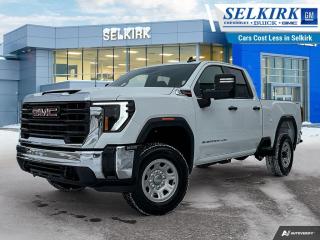 <b>Apple CarPlay,  Android Auto,  Towing Package,  LED Lights,  CornerStep!</b><br> <br> <br> <br>  Bold and burly, this GMC 2500HD is built for the toughest jobs without breaking a sweat. <br> <br>This 2024 GMC 2500HD is highly configurable work truck that can haul a colossal amount of weight thanks to its potent drivetrain. This truck also offers amazing interior features that nestle occupants in comfort and luxury, with a great selection of tech features. For heavy-duty activities and even long-haul trips, the 2500HD is all the truck youll ever need.<br> <br> This summit white sought after diesel Extended Cab 4X4 pickup   has an automatic transmission and is powered by a  470HP 6.6L 8 Cylinder Engine.<br> <br> Our Sierra 2500HDs trim level is Pro. This Sierra 2500HD Pro comes ready to work with plenty of useful features including a heavy-duty locking differential, signature LED lighting, a 7 inch touchscreen infotainment system with Apple CarPlay and Android Auto, a CornerStep rear bumper, cargo tie downs hooks and easy to clean rubber floors. Additionally, this truck also comes with a locking tailgate, a rear vision camera, StabiliTrak, cruise control, air conditioning, power windows, power locks, teen driver technology and a trailering package with hitch guidance. This vehicle has been upgraded with the following features: Apple Carplay,  Android Auto,  Towing Package,  Led Lights,  Cornerstep,  Rear View Camera,  Power Windows. <br><br> <br>To apply right now for financing use this link : <a href=https://www.selkirkchevrolet.com/pre-qualify-for-financing/ target=_blank>https://www.selkirkchevrolet.com/pre-qualify-for-financing/</a><br><br> <br/> Weve discounted this vehicle $1676. Total  cash rebate of $900 is reflected in the price.   Incentives expire 2024-05-31.  See dealer for details. <br> <br>Selkirk Chevrolet Buick GMC Ltd carries an impressive selection of new and pre-owned cars, crossovers and SUVs. No matter what vehicle you might have in mind, weve got the perfect fit for you. If youre looking to lease your next vehicle or finance it, we have competitive specials for you. We also have an extensive collection of quality pre-owned and certified vehicles at affordable prices. Winnipeg GMC, Chevrolet and Buick shoppers can visit us in Selkirk for all their automotive needs today! We are located at 1010 MANITOBA AVE SELKIRK, MB R1A 3T7 or via phone at 204-482-1010.<br> Come by and check out our fleet of 80+ used cars and trucks and 180+ new cars and trucks for sale in Selkirk.  o~o