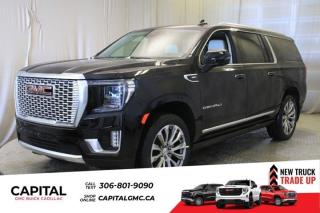 This 2024 GMC Yukon XL in Onyx Black is equipped with 4WD and Gas V8 6.2L/ engine.The GMC Yukon is designed with power and purpose. Bold exterior styling cues and refined details give it an unmistakable presence on the road. From its three-dimensional grille, advanced lighting and stylish wheels to its active grille shutters, rainsense front wipers and hidden rear wiper, youll find innovative features both inside and out. With seating for up to nine, premium materials and inspiring capability, this SUV offers a perfect blend of craftsmanship, comfort and functionality. The interior features optional heated and ventilated seats, heated steering wheel, a quiet cabin, keyless open and start and climate controls. Not to mention the innovative seating and storage, from third-row power fold flat seats and second-row power-release fold and tumble seats to a large center console, articulating screen with hidden storage and 1113 L /39.3 cu. ft. (XL model; Yukon 433 L /15.3 cu. ft.) of cargo space behind the third row. The Yukon comes with 5.3L V-8 EcoTec3 Engine, can tow up to 3856 KG (8500 LB.) And to deliver a refined, solid and smooth drive, youll find hydraulic mounts, improved handling and automatic locking rear differential. Technology and infotainment innovations let you stay conveniently connected and in control, with features like multiple USB ports and an 8-inch infotainment system with available navigation. Not to mention a customizable driver information center, rear vision camera, rear seat reminder and access to the myGMC app. This SUV is equipped with an array of available advanced safety features to help prepare you for the unexpected, including available forward collision alert, low speed forward automatic braking, front and rear park assist, and much more.Key features of the Yukon Denali include: 6.2L EcoTec3 V8 engine with 420 hp and 460lb.-ft of torque, 10-speed automatic transmission, Premium Denali styling, Magnetic Ride Control, Available power-retractable assist steps with perimeter lighting, HID Headlamps with LED signature daytime running lamps, Heated and ventilated 12-way power-adjustable driver and front-passenger bucket seats, Heated second-row bucket seats, Leather-wrapped heated steering wheel, 8 customizable driver display and multi-color Head-Up Display, Bose CenterPoint Premium Audio System, Bose Active Noise Cancellation, and Available 22 wheels.Check out this vehicles pictures, features, options and specs, and let us know if you have any questions. Helping find the perfect vehicle FOR YOU is our only priority.P.S...Sometimes texting is easier. Text (or call) 306-988-7738 for fast answers at your fingertips!Dealer License #914248Disclaimer: All prices are plus taxes & include all cash credits & loyalties. See dealer for Details.
