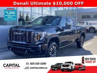This GMC Sierra 2500HD boasts a Turbocharged Diesel V8 6.6L/ engine powering this Automatic transmission. ENGINE, DURAMAX 6.6L TURBO-DIESEL V8, B20-DIESEL COMPATIBLE (470 hp [350.5 kW] @ 2800 rpm, 975 lb-ft of torque [1322 Nm] @ 1600 rpm) (STD), Wireless Phone Projection for Apple CarPlay and Android Auto, Wireless charging.*This GMC Sierra 2500HD Comes Equipped with These Options *Wipers, front rain-sensing, Winter Grille Cover, Windows, power rear, express down, Windows, power front, drivers express up/down, Window, power, rear sliding with rear defogger, Window, power front, passenger express up/down, Wi-Fi Hotspot capable (Terms and limitations apply. See onstar.ca or dealer for details.), Wheels, 20 (50.8 cm) Ultra-bright machined aluminum wheels with gloss black inserts with Black painted pockets, Wheelhouse liners, rear, USB Ports, 2, Charge/Data ports located inside centre console.* Stop By Today *A short visit to Capital Chevrolet Buick GMC Inc. located at 13103 Lake Fraser Drive SE, Calgary, AB T2J 3H5 can get you a dependable Sierra 2500HD today!