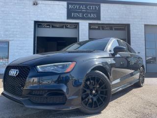 CLEAN CARFAX, S-LINE LOADED, NAVIGATION, S3 EXHAUST.Introducing the 2015 Audi A3 S-Line, a stylish and meticulously maintained sedan that seamlessly combines performance and luxury. With a respectable 126,000 kilometers on the odometer and a clean accident-free history, this A3 S-Line is now available at our dealership, ready to elevate your driving experience.The 2015 Audi A3 S-Line is designed for those who appreciate a perfect blend of sportiness and sophistication. Its turbocharged engine delivers an exhilarating performance, ensuring every drive is a pleasure. The S-Line trim adds distinctive styling cues, further enhancing the A3s dynamic presence on the road.Dressed in a sleek exterior design, the A3 S-Line showcases Audis commitment to elegance. From its bold grille to the striking alloy wheels, every detail reflects the brands dedication to both form and function.Step inside the luxurious and well-appointed cabin, and youll discover a harmonious blend of comfort and technology. Premium materials, sport seats, and advanced infotainment features make the A3 S-Line a true drivers haven.Dont miss the opportunity to own the 2015 Audi A3 S-Line with 126,000 kilometers and a clean accident-free history. Visit our dealership today to explore its features and experience firsthand why the A3 is celebrated for its performance and refinement. This well-maintained A3 S-Line is ready to redefine your notion of driving luxury.