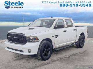 Recent Arrival! Bright White Clearcoat 2021 Ram 1500 Classic Tradesman 4WD 8-Speed Automatic HEMI 5.7L V8 Multi Displacement VVT Atlantic Canadas largest Subaru dealer.1-Yr SiriusXM Guardian Trial, 20 x 8.0 Aluminum Wheels, 4x4 Flat Black Badge, 8.4 Touchscreen Display, Air Conditioning ATC w/Dual Zone Control, Apple CarPlay, Black Exterior Truck Badging, Black Headlamp Bezels, Black Painted Honeycomb Grille, Black Ram 1500 Express Group, Black RAM Tailgate Nameplate, Class IV Receiver Hitch, Cloth 40/20/40 Premium Bench Seat, Cluster 7.0 TFT Color Display, Electronic Stability Control, Electronics Group, Express Value Package, Google Android Auto, HD Radio, Heated Front Seats, Heated Steering Wheel, Interior Cold Weather Group, Leather Wrapped Steering Wheel, MOPAR Spray In Bedliner, ParkView Rear Back-Up Camera, Power 10-Way Driver Seat, Power Lumbar Adjust, Radio: Uconnect 4C w/8.4 Display, Remote Keyless Entry w/All-Secure, Remote Start System, Remote USB Port - Charge Only, SiriusXM Radio Service, SiriusXM Satellite Radio, Steering Wheel Mounted Audio Controls, USB Host Flip.WE MAKE IT EASY!