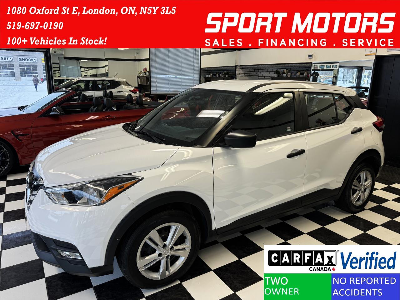 Used 2019 Nissan Kicks S+Camera+Bluetooth+Push Start+CLEANC CARFAX for sale in London, ON