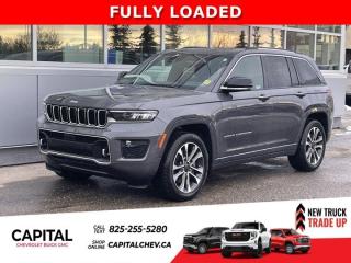 Come see this 2023 Jeep Grand Cherokee Overland. Its Automatic transmission and Regular Unleaded V-8 5.7 L/345 engine will keep you going. This Jeep Grand Cherokee has the following options: WHEELS: 20 X 8 FULLY POLISHED ALUMINUM (STD), TRANSMISSION: 8-SPD TORQUEFLITE AUTOMATIC, TIRES: 265/50R20 BSW ALL-SEASON LRR (STD), QUICK ORDER PACKAGE 25N -inc: Engine: 5.7L VVT V8 w/FuelSaver MDS, Transmission: 8-Spd TorqueFlite Automatic, MONOTONE PAINT, GVWR: 2,948 KGS (6,500 LBS), GLOBAL BLK W/GLOBAL BLK, NAPPA LEATHER-FACED SEATS, FRONT PASSENGER INTERACTIVE DISPLAY, ENGINE: 5.7L VVT V8 W/FUELSAVER MDS -inc: 4-Wheel Anti-Lock Disc Brakes, Hold N Go, 230MM Rear Axle, GVWR: 2,948 kgs (6,500 lbs), and BALTIC GREY METALLIC. See it for yourself at Capital Chevrolet Buick GMC Inc., 13103 Lake Fraser Drive SE, Calgary, AB T2J 3H5.