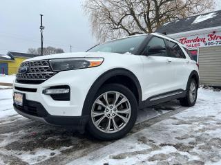 Used 2021 Ford Explorer Limited white for sale in Oshawa, ON