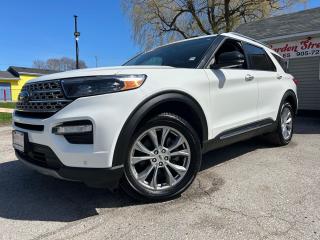 Used 2021 Ford Explorer Limited white for sale in Oshawa, ON