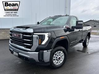 <h2><span style=color:#2ecc71><span style=font-size:18px><strong>Check out this 2024 GMC Sierra 2500HD SLE 4x4 Regular Cab!</strong></span></span></h2>

<p><span style=font-size:16px>Powered by a Duramax 6.6L Turbo Diesel engine with up to 401 hp & up to 464 lb-ft of torque.</span></p>

<p><span style=font-size:16px><strong>Comfort & Convenience Features: </strong>includes remote start/entry, heated front seats, heated steering wheel, multi-pro tailgate, HD rear view camera & 17" machined aluminum wheels.</span></p>

<p><span style=font-size:16px><strong>Infotainment Tech & Audio: </strong>includes 13.4" diagonal Premium GMC Infotainment System with Google built in apps such as navigation and voice assistance includes color touch-screen, multi-touch display, Bluetooth streaming audio for music and most phones, wireless Android Auto and Apple CarPlay capability.</span></p>

<p><span style=font-size:16px><strong>This truck also comes equipped with the following packages…</strong></span></p>

<p><span style=font-size:16px><strong>SLE Convenience Package:</strong> includes dual climate control,10-way power driver seat including power lumbar, manual tilt/telescoping steering column, LED roof marker lamps, LED fog lights,120-volt power outlet,120-volt bed-mounted power outlet.</span></p>

<p><span style=font-size:16px><strong>SLE Heat Package:</strong> includes heated front seats & heated steering wheel.</span></p>

<h2><span style=color:#2ecc71><span style=font-size:18px><strong>Come test drive this truck today!</strong></span></span></h2>

<h2><span style=color:#2ecc71><span style=font-size:18px><strong>613-257-2432</strong></span></span></h2>