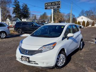 <p><span style=font-family: Segoe UI, sans-serif; font-size: 18px;>GREAT CONDITION WHITE ON BLACK NISSAN HATCHBACK W/ EXCELLENT MILEAGE, EQUIPPED W/ THE SUPER FUEL EFFICIENT 4 CYLINDER 1.6L DOHC ENGINE, LOADED W/ POWER LOCKS/WINDOWS AND MIRRORS, REAR-VIEW CAMERA, AIR CONDITIONING, KEYLESS ENTRY, BLUETOOTH CONNECTION, AM/FM/XM/CD/AUX RADIO, WARRANTY AND MORE! This vehicle comes certified with all-in pricing excluding HST tax and licensing. Also included is a complimentary 36 days complete coverage safety and powertrain warranty, and one year limited powertrain warranty. Please visit our website at www.bossauto.ca today!</span></p>