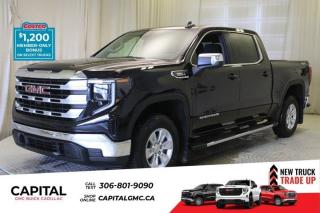 This 2024 GMC Sierra 1500 in Onyx Black is equipped with 4WD and Turbocharged Diesel I6 3.0L/183 engine.The Next Generation Sierra redefines what it means to drive a pickup. The redesigned for 2019 Sierra 1500 boasts all-new proportions with a larger cargo box and cabin. It also shaves weight over the 2018 model through the use of a lighter boxed steel frame and extensive use of aluminum in the hood, tailgate, and doors.To help improve the hitching and towing experience, the available ProGrade Trailering System combines intelligent technologies to offer an in-vehicle Trailering App, a companion to trailering features in the myGMC app and multiple high-definition camera views.GMC has altered the pickup landscape with groundbreaking innovation that includes features such as available Rear Camera Mirror and available Multicolour Heads-Up Display that puts key vehicle information low on the windshield. Innovative safety features such as HD Surround Vision and Lane Change Alert with Side Blind Zone alert will also help you feel confident and in control in the Next Generation Seirra.Key features of the Sierra SLE and SLT include: Available GMC MultiPro Tailgate, Available Premium heated leather-appointed driver and front passenger seating, High -intensity LED headlamps, and Available ProGrade Trailering System.Check out this vehicles pictures, features, options and specs, and let us know if you have any questions. Helping find the perfect vehicle FOR YOU is our only priority.P.S...Sometimes texting is easier. Text (or call) 306-988-7738 for fast answers at your fingertips!Dealer License #914248Disclaimer: All prices are plus taxes & include all cash credits & loyalties. See dealer for Details.