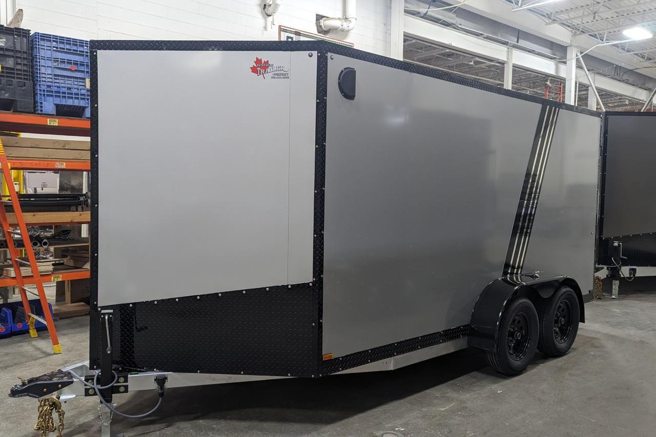 2024 Canadian Trailer Company 7x14 V Nose Cargo Trailer Aluminum Tandem Axle