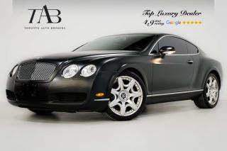 This Beautiful 2007 Bentley Continental GT is a Canadian vehicle known for its opulence, performance, and distinctive design. Its a grand tourer that blends high-performance capabilities with luxurious comfort.

Key Features Includes:

- Coupe 
- V12
- Navigation
- Bluetooth
- AM/FM radio
- Front Heated Seats
- Memory seats
- Power seats
- Adaptive suspension
- Cruise control
- Traction Control
- Electronic Stability Control
- Telescoping steering wheel
- 20" Alloy Wheels 

NOW OFFERING 3 MONTH DEFERRED FINANCING PAYMENTS ON APPROVED CREDIT. 

Looking for a top-rated pre-owned luxury car dealership in the GTA? Look no further than Toronto Auto Brokers (TAB)! Were proud to have won multiple awards, including the 2023 GTA Top Choice Luxury Pre Owned Dealership Award, 2023 CarGurus Top Rated Dealer, 2024 CBRB Dealer Award, the Canadian Choice Award 2024, the 2023 Three Best Rated Dealer Award, and many more!

With 30 years of experience serving the Greater Toronto Area, TAB is a respected and trusted name in the pre-owned luxury car industry. Our 30,000 sq.Ft indoor showroom is home to a wide range of luxury vehicles from top brands like BMW, Mercedes-Benz, Audi, Porsche, Land Rover, Jaguar, Aston Martin, Bentley, Maserati, and more. And we dont just serve the GTA, were proud to offer our services to all cities in Canada, including Vancouver, Montreal, Calgary, Edmonton, Winnipeg, Saskatchewan, Halifax, and more.

At TAB, were committed to providing a no-pressure environment and honest work ethics. As a family-owned and operated business, we treat every customer like family and ensure that every interaction is a positive one. Come experience the TAB Lifestyle at its truest form, luxury car buying has never been more enjoyable and exciting!

We offer a variety of services to make your purchase experience as easy and stress-free as possible. From competitive and simple financing and leasing options to extended warranties, aftermarket services, and full history reports on every vehicle, we have everything you need to make an informed decision. We welcome every trade, even if youre just looking to sell your car without buying, and when it comes to financing or leasing, we offer same day approvals, with access to over 50 lenders, including all of the banks in Canada. Feel free to check out your own Equifax credit score without affecting your credit score, simply click on the Equifax tab above and see if you qualify.

So if youre looking for a luxury pre-owned car dealership in Toronto, look no further than TAB! We proudly serve the GTA, including Toronto, Etobicoke, Woodbridge, North York, York Region, Vaughan, Thornhill, Richmond Hill, Mississauga, Scarborough, Markham, Oshawa, Peteborough, Hamilton, Newmarket, Orangeville, Aurora, Brantford, Barrie, Kitchener, Niagara Falls, Oakville, Cambridge, Kitchener, Waterloo, Guelph, London, Windsor, Orillia, Pickering, Ajax, Whitby, Durham, Cobourg, Belleville, Kingston, Ottawa, Montreal, Vancouver, Winnipeg, Calgary, Edmonton, Regina, Halifax, and more.

Call us today or visit our website to learn more about our inventory and services. And remember, all prices exclude applicable taxes and licensing, and vehicles can be certified at an additional cost of $699.