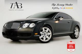 This Beautiful 2007 Bentley Continental GT is a Canadian vehicle known for its opulence, performance, and distinctive design. Its a grand tourer that blends high-performance capabilities with luxurious comfort.

Key Features Includes:

- Coupe 
- V12
- Navigation
- Bluetooth
- AM/FM radio
- Front Heated Seats
- Memory seats
- Power seats
- Adaptive suspension
- Cruise control
- Traction Control
- Electronic Stability Control
- Telescoping steering wheel
- 20" Alloy Wheels 

NOW OFFERING 3 MONTH DEFERRED FINANCING PAYMENTS ON APPROVED CREDIT. 

Looking for a top-rated pre-owned luxury car dealership in the GTA? Look no further than Toronto Auto Brokers (TAB)! Were proud to have won multiple awards, including the 2023 GTA Top Choice Luxury Pre Owned Dealership Award, 2023 CarGurus Top Rated Dealer, 2024 CBRB Dealer Award, the Canadian Choice Award 2024, the 2023 Three Best Rated Dealer Award, and many more!

With 30 years of experience serving the Greater Toronto Area, TAB is a respected and trusted name in the pre-owned luxury car industry. Our 30,000 sq.Ft indoor showroom is home to a wide range of luxury vehicles from top brands like BMW, Mercedes-Benz, Audi, Porsche, Land Rover, Jaguar, Aston Martin, Bentley, Maserati, and more. And we dont just serve the GTA, were proud to offer our services to all cities in Canada, including Vancouver, Montreal, Calgary, Edmonton, Winnipeg, Saskatchewan, Halifax, and more.

At TAB, were committed to providing a no-pressure environment and honest work ethics. As a family-owned and operated business, we treat every customer like family and ensure that every interaction is a positive one. Come experience the TAB Lifestyle at its truest form, luxury car buying has never been more enjoyable and exciting!

We offer a variety of services to make your purchase experience as easy and stress-free as possible. From competitive and simple financing and leasing options to extended warranties, aftermarket services, and full history reports on every vehicle, we have everything you need to make an informed decision. We welcome every trade, even if youre just looking to sell your car without buying, and when it comes to financing or leasing, we offer same day approvals, with access to over 50 lenders, including all of the banks in Canada. Feel free to check out your own Equifax credit score without affecting your credit score, simply click on the Equifax tab above and see if you qualify.

So if youre looking for a luxury pre-owned car dealership in Toronto, look no further than TAB! We proudly serve the GTA, including Toronto, Etobicoke, Woodbridge, North York, York Region, Vaughan, Thornhill, Richmond Hill, Mississauga, Scarborough, Markham, Oshawa, Peteborough, Hamilton, Newmarket, Orangeville, Aurora, Brantford, Barrie, Kitchener, Niagara Falls, Oakville, Cambridge, Kitchener, Waterloo, Guelph, London, Windsor, Orillia, Pickering, Ajax, Whitby, Durham, Cobourg, Belleville, Kingston, Ottawa, Montreal, Vancouver, Winnipeg, Calgary, Edmonton, Regina, Halifax, and more.

Call us today or visit our website to learn more about our inventory and services. And remember, all prices exclude applicable taxes and licensing, and vehicles can be certified at an additional cost of $799.