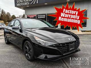 Heated Seats/Steering, Remote Start, LOW KMS, Backup Cam, & Blackout Rims!

Recent Arrival!

2022 Hyundai Elantra Preferred in the sleek Black Noir Pearl finish! 
Odometer is 23698 kilometers below market average!

-	Air Conditioning
-	Security System
-	AM/FM Stereo
-	Auto On/Off Headlamps
-	Backup Cam
-	Child-Safety Locks
-	Cloth Interior
-	Cruise Control
-	Daytime Running Lights
-	Driver Side Airbag
-	Front Wheel Drive (FWD)
-	Heated Steering Wheel
-	Heated Seats
-	Illuminated Visor Mirror
-	Intermittent Wipers
-	Keyless Entry
-	Lane Departure Warning
-	Leather Wrap Wheel
-	MP3 CD Player
-	Passenger Airbag
-	Power Locks
-	Power Steering
-	Power Windows
-	Premium Audio
-	Rear Defroster
-	Remote Start
-	Remote Trunk Release
-	Stability Control
-	Steering Wheel Audio Controls

Whether you are looking for a great place to buy your next used vehicle, find a qualified repair centre, or looking for parts for your vehicle, Lincoln Township Motors has the answer for you. We are committed to the needs of our customers and stay ahead of the competition. Theres no way to buy the wrong vehicle from Lincoln Township Motors!

Book your test drive today! 

WE BUY CARS! Any make, model or condition, No purchase necessary.

Come Visit us Today!
4735 King St. Beamsville, L3J 1E9
Call Us For All Your Automotive Needs!

*All Lincoln Township Motor vehicles have a CarFax report. Please contact for more information*