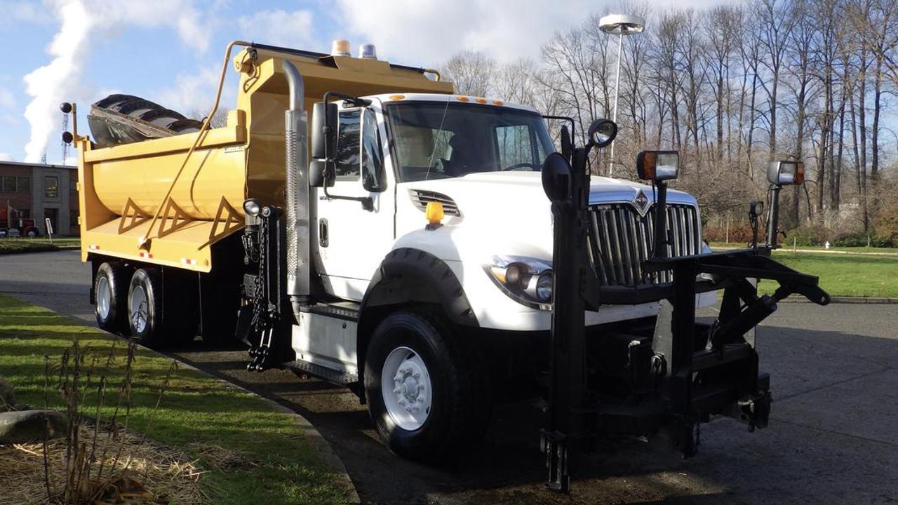 2015 International WorkStar 7600 6X4 Dump Truck With Plow/Spreader Air Brakes Diesel 6 cylinder engine, 2 door, automatic, 6X4, air conditioning, AM/FM radio, power door locks, power windows, power mirrors, max a/c, air seats, air horn, aux, usb, retarder, off road mode, pal love, differential lock, PTO, parkd regen, blue and amber lights, spreader, belly plow, winter intake, Rexroth controller, plow controller, hydraulic dump box, front plow attachment, de ice spreader, battery switch, yellow exterior, grey interior, cloth.  Engine Hours:  9248 Front Plow is currently in the box. Certification and decal valid until July 2024. This item is currently OFFSITE. You must register an appointment with our office to schedule an offsite viewing. Appointments must be made a minimum of one business day in advance (and as defined by the days that Repo.com is open for business) before your appointment can be scheduled and confirmed. We may, at our own discretion, instead opt to transport smaller items to Repo.coms main yard for viewing purposes.  $55,810.00 plus $375 processing fee, $56,185.00 total payment obligation before taxes.  Listing report, warranty, contract commitment cancellation fee, financing available on approved credit (some limitations and exceptions may apply). All above specifications and information is considered to be accurate but is not guaranteed and no opinion or advice is given as to whether this item should be purchased. We do not allow test drives due to theft, fraud, acts of vandalism and undetectable impaired driving. Instead we provide the following benefits: Complimentary Warranty (with options to extend), Limited Money Back Satisfaction Guarantee on Fully Completed Contracts, Contract Commitment Cancellation, and an Open-Ended Sell-Back Option. Ask seller for details or call 604-522-REPO(7376) to confirm listing availability.