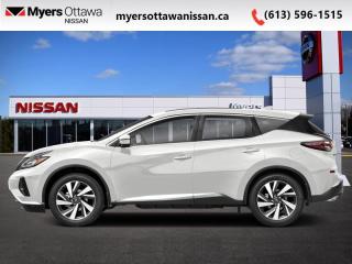 <b>Cooled Seats,  Leather Seats,  Moonroof,  Navigation,  Memory Seats!</b><br> <br> <br> <br>  With amazing tech and interior design, you can do more than carry passengers, you can host them in a comfy cabin. <br> <br>This 2024 Nissan Murano offers confident power, efficient usage of fuel and space, and an exciting exterior sure to turn heads. This uber popular crossover does more than settle for good enough. This Murano offers an airy interior that was designed to make every seating position one to enjoy. For a crossover that is more than just good looks and decent power, check out this well designed 2024 Murano. <br> <br> This pearl white tri SUV  has an automatic transmission and is powered by a  260HP 3.5L V6 Cylinder Engine.<br> <br> Our Muranos trim level is Platinum. This Platinum trim takes luxury seriously with heated and cooled leather seats with diamond quilting and extended leather upholstery with contrast piping and stitching. Additional features include a dual panel panoramic moonroof, motion activated power liftgate, remote start with intelligent climate control, memory settings, ambient interior lighting, and a heated steering wheel for added comfort along with intelligent cruise with distance pacing, intelligent Around View camera, and traffic sign recognition for even more confidence. Navigation and Bose Premium Audio are added to the NissanConnect touchscreen infotainment system featuring Android Auto, Apple CarPlay, and a ton more connectivity features. Forward collision warning, emergency braking with pedestrian detection, high beam assist, blind spot detection, and rear parking sensors help inspire confidence on the drive. This vehicle has been upgraded with the following features: Cooled Seats,  Leather Seats,  Moonroof,  Navigation,  Memory Seats,  Power Liftgate,  Remote Start. <br><br> <br>To apply right now for financing use this link : <a href=https://www.myersottawanissan.ca/finance target=_blank>https://www.myersottawanissan.ca/finance</a><br><br> <br/>    4.99% financing for 84 months. <br> Payments from <b>$753.81</b> monthly with $0 down for 84 months @ 4.99% APR O.A.C. ( Plus applicable taxes -  $621 Administration fee included. Licensing not included.    ).  Incentives expire 2024-05-31.  See dealer for details. <br> <br><br> Come by and check out our fleet of 30+ used cars and trucks and 100+ new cars and trucks for sale in Ottawa.  o~o
