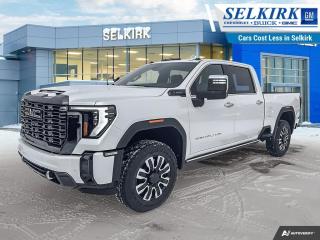 <b>Head-Up Display,  Sunroof,  Cooled Seats,  Wireless Charging,  Navigation!</b><br> <br> <br> <br>  This immensely capable 2024 GMC 2500HD has everything youre looking for in a heavy-duty truck. <br> <br>This 2024 GMC 2500HD is highly configurable work truck that can haul a colossal amount of weight thanks to its potent drivetrain. This truck also offers amazing interior features that nestle occupants in comfort and luxury, with a great selection of tech features. For heavy-duty activities and even long-haul trips, the 2500HD is all the truck youll ever need.<br> <br> This white frost tricoat sought after diesel Crew Cab 4X4 pickup   has an automatic transmission and is powered by a  470HP 6.6L 8 Cylinder Engine.<br> <br> Our Sierra 2500HDs trim level is Denali Ultimate. This top of the line Sierra 2500HD Denali Ultimate Package is the pinnacle of 3/4 ton truck as it comes fully loaded with luxurious features such as leather cooled seats, a heads-up display, power sunroof, power adjustable pedals with memory settings, power-retractable side steps, a heavy-duty suspension, lane departure warning, forward collision alert, unique aluminum wheels and exterior styling, signature LED lighting, a large touchscreen with navigation, Apple CarPlay, Android Auto and 4G LTE capability. Additionally, this truck also comes with a leather wrapped wheel with audio controls, wireless charging, Bose premium audio, remote engine start, a CornerStep rear bumper and cargo tie downs hooks with LED box lighting and a ProGrade trailering system with hitch guidance. This vehicle has been upgraded with the following features: Head-up Display,  Sunroof,  Cooled Seats,  Wireless Charging,  Navigation,  Leather Seats,  Premium Audio. <br><br> <br>To apply right now for financing use this link : <a href=https://www.selkirkchevrolet.com/pre-qualify-for-financing/ target=_blank>https://www.selkirkchevrolet.com/pre-qualify-for-financing/</a><br><br> <br/> Weve discounted this vehicle $5107.    Incentives expire 2024-04-30.  See dealer for details. <br> <br>Selkirk Chevrolet Buick GMC Ltd carries an impressive selection of new and pre-owned cars, crossovers and SUVs. No matter what vehicle you might have in mind, weve got the perfect fit for you. If youre looking to lease your next vehicle or finance it, we have competitive specials for you. We also have an extensive collection of quality pre-owned and certified vehicles at affordable prices. Winnipeg GMC, Chevrolet and Buick shoppers can visit us in Selkirk for all their automotive needs today! We are located at 1010 MANITOBA AVE SELKIRK, MB R1A 3T7 or via phone at 204-482-1010.<br> Come by and check out our fleet of 90+ used cars and trucks and 200+ new cars and trucks for sale in Selkirk.  o~o