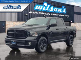 Used 2022 RAM 1500 Classic SLT Crew Hemi 4X4, Sport Hood, Black Pkg, Heated Buckets, Htd Steering, CarPlay + Android & More! for sale in Guelph, ON