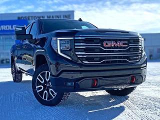 <br> <br> With a bold profile and distinctive stance, this 2024 Sierra turns heads and makes a statement on the jobsite, out in town or wherever life leads you. <br> <br>This 2024 GMC Sierra 1500 stands out in the midsize pickup truck segment, with bold proportions that create a commanding stance on and off road. Next level comfort and technology is paired with its outstanding performance and capability. Inside, the Sierra 1500 supports you through rough terrain with expertly designed seats and robust suspension. This amazing 2024 Sierra 1500 is ready for whatever.<br> <br> This onyx black Crew Cab 4X4 pickup has an automatic transmission and is powered by a 420HP 6.2L 8 Cylinder Engine.<br> <br> Our Sierra 1500s trim level is AT4. Built for adventure, this ultra capable GMC Sierra 1500 AT4 comes very well equipped with an off-road suspension with skid plates, perforated leather seats, exclusive aluminum wheels, body-coloured exterior accents and a massive 13.4 inch touchscreen display that features wireless Apple CarPlay and Android Auto, Bose premium audio, SiriusXM, plus a 4G LTE hotspot. Additionally, this amazing pickup truck also features a spray-in bedliner, wireless device charging, IntelliBeam LED headlights, remote engine start, forward collision warning and lane keep assist, a trailer-tow package with hitch guidance, LED cargo area lighting, teen driver technology, a HD rear vision camera plus so much more! This vehicle has been upgraded with the following features: Off-road Suspension, Bose Premium Audio. <br><br> <br/><br>Contact our Sales Department today by: <br><br>Phone: 1 (306) 882-2691 <br><br>Text: 1-306-800-5376 <br><br>- Want to trade your vehicle? Make the drive and well have it professionally appraised, for FREE! <br><br>- Financing available! Onsite credit specialists on hand to serve you! <br><br>- Apply online for financing! <br><br>- Professional, courteous, and friendly staff are ready to help you get into your dream ride! <br><br>- Call today to book your test drive! <br><br>- HUGE selection of new GMC, Buick and Chevy Vehicles! <br><br>- Fully equipped service shop with GM certified technicians <br><br>- Full Service Quick Lube Bay! Drive up. Drive in. Drive out! <br><br>- Best Oil Change in Saskatchewan! <br><br>- Oil changes for all makes and models including GMC, Buick, Chevrolet, Ford, Dodge, Ram, Kia, Toyota, Hyundai, Honda, Chrysler, Jeep, Audi, BMW, and more! <br><br>- Rosetowns ONLY Quick Lube Oil Change! <br><br>- 24/7 Touchless car wash <br><br>- Fully stocked parts department featuring a large line of in-stock winter tires! <br> <br><br><br>Rosetown Mainline Motor Products, also known as Mainline Motors is the ORIGINAL King Of Trucks, featuring Chevy Silverado, GMC Sierra, Buick Enclave, Chevy Traverse, Chevy Equinox, Chevy Cruze, GMC Acadia, GMC Terrain, and pre-owned Chevy, GMC, Buick, Ford, Dodge, Ram, and more, proudly serving Saskatchewan. As part of the Mainline Automotive Group of Dealerships in Western Canada, we are also committed to servicing customers anywhere in Western Canada! We have a huge selection of cars, trucks, and crossover SUVs, so if youre looking for your next new GMC, Buick, Chevrolet or any brand on a used vehicle, dont hesitate to contact us online, give us a call at 1 (306) 882-2691 or swing by our dealership at 506 Hyw 7 W in Rosetown, Saskatchewan. We look forward to getting you rolling in your next new or used vehicle! <br> <br><br><br>* Vehicles may not be exactly as shown. Contact dealer for specific model photos. Pricing and availability subject to change. All pricing is cash price including fees. Taxes to be paid by the purchaser. While great effort is made to ensure the accuracy of the information on this site, errors do occur so please verify information with a customer service rep. This is easily done by calling us at 1 (306) 882-2691 or by visiting us at the dealership. <br><br> Come by and check out our fleet of 70+ used cars and trucks and 130+ new cars and trucks for sale in Rosetown. o~o
