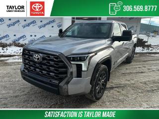 Used 2023 Toyota Tundra Platinum LONG BOX ON CREWMAX - 6.5 FOOT BOX - FRONT AND REAR HEATED AND VENTILATED SEATS for sale in Regina, SK