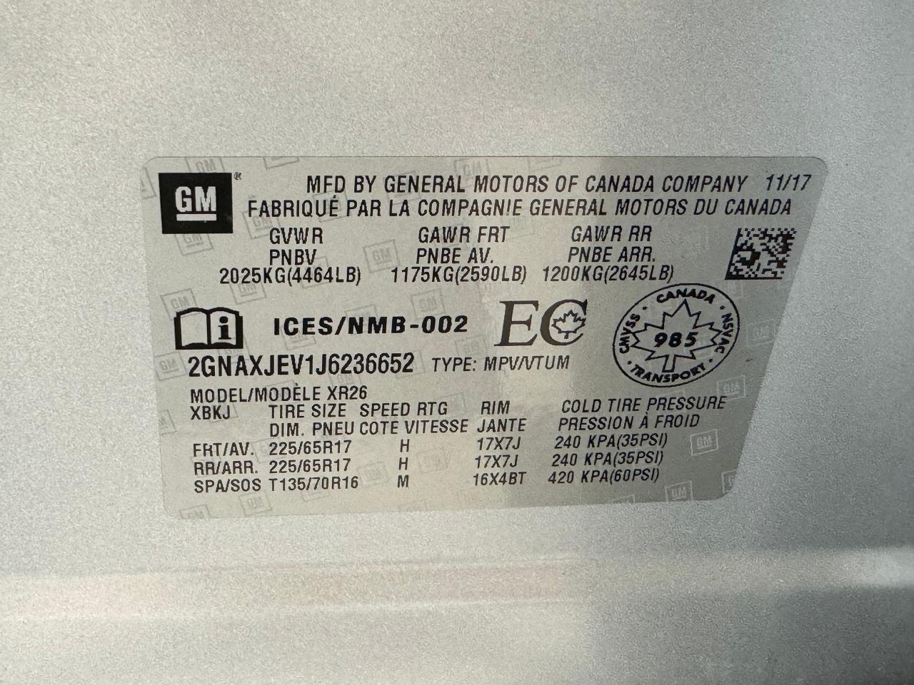 2018 Chevrolet Equinox LT+Power Seat+Remote Start+ApplePlay+CLEAN CARFAX - Photo #44