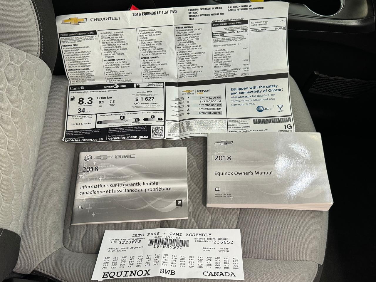 2018 Chevrolet Equinox LT+Power Seat+Remote Start+ApplePlay+CLEAN CARFAX Photo98