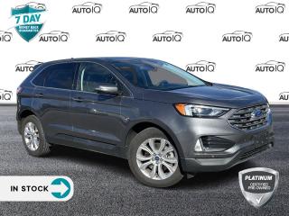 Odometer is 18702 kilometers below market average!<br><br>AWD, Canadian Touring Package, Connected Built-In Navigation System, Equipment Group 300A, Panoramic Vista Roof.<br><br>Carbonized Gray Metallic 2022 Ford Edge Titanium 4D Sport Utility EcoBoost 2.0L I4 GTDi DOHC Turbocharged VCT 8-Speed Automatic AWD<p> </p>

<h4>PLATINUM CERTIFIED PRE-OWNED VEHICLE</h4>

<p>36-point Provincial Safety Inspection<br />
172-point inspection combined mechanical, aesthetic, functional inspection including a vehicle report card<br />
Warranty: 90-days or 5,000 KM on inspected mechanical items, factory extended options eligible for warranty up to 200,000 KM<br />
Complimentary CARFAX Vehicle History Report<br />
3X Provincial safety standard for tire tread depth<br />
3X Provincial safety standard for brake pad thickness<br />
7 Day Money Back Guarantee*<br />
Market Value Report provided<br />
Guaranteed 2 keys/key fobs and door code (if equipped)<br />
Equipped vehicles include a complimentary 3 month Sirius satellite radio subscription!<br />
Complimentary full interior detailing and carpet shampoo<br />
Paintless dent repair and/or touch-ups for applicable body panels<br />
Vehicle scanned for open recall notifications from manufacturer</p>

<p>SPECIAL NOTE: This vehicle is reserved for AutoIQs retail customers only. Please, no dealer calls. Errors & omissions excepted.</p>

<p>*As-traded, specialty or high-performance vehicles are excluded from the 7-Day Money Back Guarantee Program (including, but not limited to Ford Shelby, Ford mustang GT, Ford Raptor, Chevrolet Corvette, Camaro 2SS, Camaro ZL1, V-Series Cadillac, Dodge/Jeep SRT, Hyundai N Line, all electric models)</p>

<p>INSGMT</p>