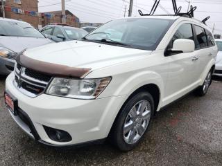 <p><span>2015 DODGE JOURNEY R/T</span><span>, AWD (ALL WHEEL DRIVE), ONLY 136</span><span>K! FULLY LOADED! 7-PASSENGER, AUTOMATIC, BACK-UP CAMERA, GPS NAVIGATION, </span><span>POWER WINDOWS, POWER LOCKS, POWER SEAT, HEATED SEATS,<span> HEATED STEERING WHEEL, BLUETOOTH, BLUETOOTH AUDIO, XM SAT. </span></span><span>RADIO, ALPINE SOUND SYSTEM, AUX, USB, KEY-LESS ENTRY, REMOTE START, PUSH-BUTTON START,<span> ROOF RACKS, </span>ALLOY RIMS, EXTRA SET OF WINTER TIRES ON STEEL RIMS, NO ACCIDENTS (WILL PROVIDE CARFAX REPORT),<span> ONE OWNER VEHICLE, </span></span><span>HAS BEEN FULLY SERVICED! </span><span>EXCELLENT CONDITION, FULLY CERTIFIED.</span><br></p><p> <br></p><p><span>CALL AT 416-505-3554<span id=jodit-selection_marker_1713321254007_9748253753344058 data-jodit-selection_marker=start style=line-height: 0; display: none;></span></span><br></p><p> <br></p><p>VISIT US AT WWW.RAHMANMOTORS.COM</p><p> <br></p><p>RAHMAN MOTORS</p><p>1000 DUNDAS ST EAST.</p><p>MISSISSAUGA, L4Y2B8</p><p> <br></p><p>**PLEASE CALL IN ADVANCE TO CHECK AVAILABILITY**</p>