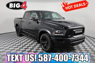 Our 2022 RAM 1500 Classic Warlock Crew Cab 4X4 in Diamond Black Crystal Pearl has the magic touch when it comes to getting more done! Motivated by a 5.7 Litre HEMI V8 that offers 395hp paired to an 8 Speed Automatic transmission that moves you with muscular strength. This Four Wheel Drive also has heavy-duty shocks for a comfortable ride even when towing or hauling, and it returns approximately 11.2L/100km on the highway. Tall, dark, and handsome, our RAM 1500 shows off an exclusive black grille, black powder-coated bumpers, black wheel flares, matching accents, and 20-inch semi-gloss black wheels.

You can relax even when youre hard at work in our Warlock cabin. It treats you right with supportive seats, air conditioning, power accessories, cruise control, remote keyless entry, and Warlock-only style details. Uconnect infotainment technology brings the digital convenience of a 5-inch touchscreen, Bluetooth, voice control, and a six-speaker sound system. Clever storage is another benefit of this bold truck!

You can ride with confidence thanks to RAM safety features such as a rearview camera, parking sensors, side-impact door beams, traction/stability control, hill-start assist, tire-pressure monitoring, ABS, and advanced airbags. Buy our 1500 Classic Warlock today, and youll be on the path to better trucking tomorrow! Save this Page and Call for Availability. We Know You Will Enjoy Your Test Drive Towards Ownership!