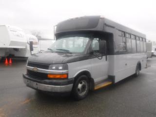 2017 Chevrolet Express G4500 Passenger Bus With Wheelchair Accessibility,(1 driver 20 passenger) 6.0L V8 OHV 16V FFV GAS engine, 8 cylinders, automatic, RWD, air conditioning, AM/FM radio, grey exterior, vinyl. (Estimated measurements: 27 feet overall length, 9 feet 8 inches overall height, 6 feet 3 inches inside height, 17 feet from back of driver seat to back of the bus. All measurements are considered to be accurate but are not guaranteed.) This listing is a former British Columbia municipality bus, the next purchaser of this will be the second owner, Certificate and Decal Valid until July 2024. $15,250.00 plus $375 processing fee, $15,625.00 total payment obligation before taxes. Sale price until May 18, 2024, 6:00 PM PDT. Listing report, warranty, contract commitment cancellation fee, financing available on approved credit (some limitations and exceptions may apply). All above specifications and information is considered to be accurate but is not guaranteed and no opinion or advice is given as to whether this item should be purchased. We do not allow test drives due to theft, fraud and acts of vandalism. Instead we provide the following benefits: Complimentary Warranty (with options to extend), Limited Money Back Satisfaction Guarantee on Fully Completed Contracts, Contract Commitment Cancellation, and an Open-Ended Sell-Back Option. Ask seller for details or call 604-522-REPO(7376) to confirm listing availability.