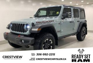 WRANGLER 4-DOOR RUBICON Check out this vehicles pictures, features, options and specs, and let us know if you have any questions. Helping find the perfect vehicle FOR YOU is our only priority.P.S...Sometimes texting is easier. Text (or call) 306-994-7040 for fast answers at your fingertips!This Jeep Wrangler boasts a Regular Unleaded V-6 3.6 L/220 engine powering this Automatic transmission. WHEELS: 17 X 7.5 MACHINED W/BLACK POCKETS, TRANSMISSION: 8-SPEED TORQUEFLITE AUTO, TIRES: LT285/70R17C BSW ON-/OFF-ROAD.* This Jeep Wrangler Features the Following Options *QUICK ORDER PACKAGE 24R RUBICON , TECHNOLOGY GROUP, RADIO: UCONNECT 5 NAV W/12.3 DISPLAY, HEAVY-DUTY SUSPENSION, GVWR: 2,710 KGS (5,975 LBS), ENGINE: 3.6L PENTASTAR VVT V6 W/ESS, EARL, CONVENIENCE GROUP, BLACK, CLOTH LOW-BACK BUCKET SEATS, BLACK FREEDOM TOP 3-PIECE HARDTOP.* Stop By Today *Test drive this must-see, must-drive, must-own beauty today at Crestview Chrysler (Capital), 601 Albert St, Regina, SK S4R2P4.