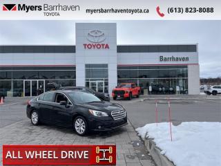 <b>Sunroof,  Vehicle Detection System,  Aluminum Wheels,  Fog Lights!</b><br> <br>  Compare at $19654 - Our Live Market Price is just $18898! <br> <br>   A mid-size sedan, super-sized returns This  2017 Subaru Legacy is for sale today in Ottawa. <br> <br>The 2017 Subaru Legacy delivers on all the qualities for which Subaru has become famous: rock-solid reliability, superior dependability and excellent value for the money. But this family sedan is also designed to be more engaging, more comfortable and more confidence-inspiring than most. The superior engineering of the Legacy extends from the efficient performance of the engines to the class-leading driving dynamics. The safety systems, which have garnered top results for the Legacy in the past, have been enhanced for the new model year. To cap it off, the new Sport model features more dynamic styling inside and out, making this accomplished award-winner a more compelling proposition than ever before.This  sedan has 104,839 kms. Its  black in colour  . It has an automatic transmission and is powered by a  256HP 3.6L Flat 6 Cylinder Engine.  <br> <br> Our Legacys trim level is 3.6R Touring. Adding to an impressive list of standard feature in the base 3.6R, the Touring package adds key features like Subaru Rear/Side Vehicle Detection System, 17 inch aluminum alloy wheels, power tilting and sliding glass sunroof, multi-reflector halogen fog lights, dual-zone automatic climate control. Combine these great features and you end up with the best value in the Legacy lineup. This vehicle has been upgraded with the following features: Sunroof,  Vehicle Detection System,  Aluminum Wheels,  Fog Lights. <br> <br>To apply right now for financing use this link : <a href=https://www.myersbarrhaventoyota.ca/quick-approval/ target=_blank>https://www.myersbarrhaventoyota.ca/quick-approval/</a><br><br> <br/><br> Buy this vehicle now for the lowest bi-weekly payment of <b>$161.28</b> with $0 down for 72 months @ 9.99% APR O.A.C. ( Plus applicable taxes -  Plus applicable fees   ).  See dealer for details. <br> <br>At Myers Barrhaven Toyota we pride ourselves in offering highly desirable pre-owned vehicles. We truly hand pick all our vehicles to offer only the best vehicles to our customers. No two used cars are alike, this is why we have our trained Toyota technicians highly scrutinize all our trade ins and purchases to ensure we can put the Myers seal of approval. Every year we evaluate 1000s of vehicles and only 10-15% meet the Myers Barrhaven Toyota standards. At the end of the day we have mutual interest in selling only the best as we back all our pre-owned vehicles with the Myers *LIFETIME ENGINE TRANSMISSION warranty. Thats right *LIFETIME ENGINE TRANSMISSION warranty, were in this together! If we dont have what youre looking for not to worry, our experienced buyer can help you find the car of your dreams! Ever heard of getting top dollar for your trade but not really sure if you were? Here we leave nothing to chance, every trade-in we appraise goes up onto a live online auction and we get buyers coast to coast and in the USA trying to bid for your trade. This means we simultaneously expose your car to 1000s of buyers to get you top trade in value. <br>We service all makes and models in our new state of the art facility where you can enjoy the convenience of our onsite restaurant, service loaners, shuttle van, free Wi-Fi, Enterprise Rent-A-Car, on-site tire storage and complementary drink. Come see why many Toyota owners are making the switch to Myers Barrhaven Toyota. <br>*LIFETIME ENGINE TRANSMISSION WARRANTY NOT AVAILABLE ON VEHICLES WITH KMS EXCEEDING 140,000KM, VEHICLES 8 YEARS & OLDER, OR HIGHLINE BRAND VEHICLE(eg. BMW, INFINITI. CADILLAC, LEXUS...) o~o