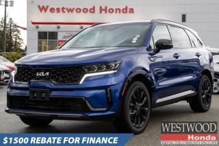 Blue 2022 Kia Sorento 4D Sport Utility EX EX AWD 8-Speed DCT 2.5L I4 DGI Turbocharged DOHC 16V LEV3-ULEV70 281hpAWD, 3rd row seats: split-bench, Apple CarPlay & Android Auto, Power Liftgate.Westwood Hondas Buy Smart Standard program includes a thorough safety inspection, detailed Car Proof report that shows the history of the car youre buying, 1 year road hazard, 2 months 5000 km powertrain warranty and 6 months tire, brakes, battery, and bulbs. We give you a complete professional detail, full tank of gas and our best low price first which is based on live market pricing to guarantee you tremendous value and a non-stressful, no-haggle experience. And youll get 3 free months of Sirius radio where equipped! Buy your car from home.Just click build your deal to start the process. It is easy 7 day Exchange. $588 admin fee. Westwood Honda DL #31286.