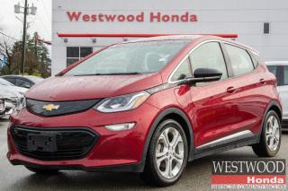 Recent Arrival! Cajun Red Tintcoat 2019 Chevrolet Bolt EV 4D Wagon LT LT Batt warranty June 2031 $1800 PST Rebate FWD 1-Speed Automatic Electric Drive UnitOne low hassle free pre negotiated price, Over 400kms of range, Battery warranty until 2030 or 160,000, PST Rebate is not included in above price and is based on PST due, Electric charge cord and 2 keys with every purchase of an EV from Westwood Honda.We specialize in getting you into vehicles with 0 emissions, We have been the largest retailer in Canada of used EVs over the last 10 years . HOV lane access and a fraction of gas-vehicle maintenance costs. Looking for a specific model thats not in our inventory? Our sourcing experts will find one for you. Westwood Hondas EV sales last year will keep approximately 600,000 metric tons of carbon dioxide out of the atmosphere over the next 4 years. Join the Revolution, save the planet, AND save money. Westwood Hondas Buy Smart Standard program includes a thorough safety inspection, detailed Car Proof report that shows the history of the car youre buying, a 6-month warranty on tires, brakes, and bulbs, and 3 free months of Sirius radio where equipped! . We give you a complete professional detail, a full charge, our best low price first based on live market pricing, to guarantee you tremendous value and a non-stressful, no-haggle experience. Buy your car from home.Just click build your deal to start the process. It is easy 7 day Exchange Policy! $588 admin fee. Westwood Honda DL #31286.Reviews:  * Most owners love the Bolt because of the convenience of never having to stop for fuel. When used for commuting, simply plug in at work and again at home and it negates the need to stop for charging. Source: autoTRADER.caAwards:  * IIHS Canada Top Safety Pick with optional front crash prevention