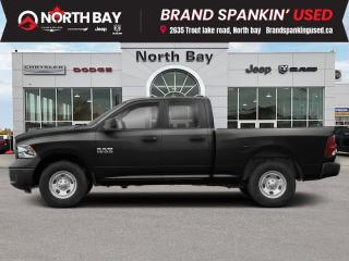 <b>Rear Camera,  Cruise Control,  Air Conditioning,  Power Windows,  Power Doors!</b><br> <br> <b>Out of town? We will pay your gas to get here! Ask us for details!</b><br><br> <br>37735km BELOW average! This powerhouse of a truck boasts bold styling, uncompromising performance, and an array of premium features that redefine the meaning of driving excellence. With its sleek design, powerful engine, and innovative technology, the Ram 1500 Classic Express Night Edition is the ultimate blend of style and capability. Whether youre tackling tough terrain or cruising through city streets, this truck is guaranteed to do it all with ease. Contact us to book a test drive! Fully inspected and reconditioned for years of driving enjoyment!<br><br>Features: 6 Speakers, AM/FM radio, Apple CarPlay Capable, Auto-Dim Rearview Mirror w/Display, Block heater, Class IV Hitch Receiver, Flex Fuel Vehicle, Fog Lamps, Google Android Auto, Heated Exterior Mirrors, Heavy Duty Vinyl Front 40/20/40 Bench Seat, Media Hub w/USB & Aux Input Jack, Night Edition, ParkView Rear Back-Up Camera, Quick Order Package 27J Express, Radio: Uconnect 4C w/8.4 Display, Ram 1500 Express Group, Remote Keyless Entry, SiriusXM Satellite Radio, Sport Performance Hood, Spray-In Bedliner, Wheel & Sound Group, Wheels: 20 x 8 Semi-Gloss Black Aluminum. 4WD 8-Speed Automatic HEMI 5.7L V8 VVT<br><br>All in price - No hidden fees or charges! O~o At North Bay Chrysler we pride ourselves on providing a personalized experience for each of our valued customers. We offer a wide selection of vehicles, knowledgeable sales and service staff, complete service and parts centre, and competitive pricing on all of our products. We look forward to seeing you soon. *Every reasonable effort is made to ensure the accuracy of the information listed above, but errors happen. We reserve the right to change or amend these offers. The vehicle pricing, incentives, options (including standard equipment), and technical specifications listed, may not match the exact vehicle displayed. All finance pricing listed is O.A.C (on approved credit). Please confirm with a sales representative the accuracy of this information and pricing.<br><br>*Prices include a $2000 finance credit. Cash Purchases are subject to change. Every reasonable effort is made to ensure the accuracy of the information listed above, but errors happen. We reserve the right to change or amend these offers. The vehicle pricing, incentives, options (including standard equipment), and technical specifications listed, may not match the exact vehicle displayed. All finance pricing listed is O.A.C (on approved credit). Please confirm with a sales representative the accuracy of this information and pricing. Listed price does not include applicable taxes and licensing fees.<br> To view the original window sticker for this vehicle view this <a href=http://www.chrysler.com/hostd/windowsticker/getWindowStickerPdf.do?vin=1C6RR7FT7KS647355 target=_blank>http://www.chrysler.com/hostd/windowsticker/getWindowStickerPdf.do?vin=1C6RR7FT7KS647355</a>. <br/><br> <br/><br> Buy this vehicle now for the lowest bi-weekly payment of <b>$210.10</b> with $3149 down for 84 months @ 8.99% APR O.A.C. ( Plus applicable taxes -  platinum security included  / Total cost of borrowing $9895   ).  See dealer for details. <br> <br>All in price - No hidden fees or charges! o~o