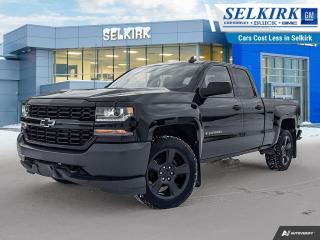 <b>Cruise Control,  Power Locks,  Air Conditioning,  Locking Tailgate!</b><br> <br>    A versatile bed and a smartly designed interior make this Chevrolet Silverado the ultimate workhorse. This  2017 Chevrolet Silverado 1500 is for sale today in Selkirk. <br> <br>This Chevy Silverado has the strength, capability and advanced technology that stand the test of time and the test of miles. This trucks capability is defined by a powertrain thats both powerful and efficient. Tough, proven, high-strength steel that provides high-strength dependability raises the bar even higher. This Silverado is brawn, brains, and reliability brought together in one powerful pickup you can trust. This  Double Cab 4X4 pickup  has 173,274 kms. Its  black in colour  . It has an automatic transmission and is powered by a  355HP 5.3L 8 Cylinder Engine.  <br> <br> Our Silverado 1500s trim level is WT. This full size Silverado 1500 work truck comes with some excellent standard equipment that includes a 4.2 inch colour audio display with USB ports, power door locks, electronic cruise control and air conditioning as part of its interior features. Additionally, this work truck also gives you StabiliTrak, 17 inch wheels, a locking tailgate and a tire pressure monitoring system.  This vehicle has been upgraded with the following features: Cruise Control,  Power Locks,  Air Conditioning,  Locking Tailgate. <br> <br>To apply right now for financing use this link : <a href=https://www.selkirkchevrolet.com/pre-qualify-for-financing/ target=_blank>https://www.selkirkchevrolet.com/pre-qualify-for-financing/</a><br><br> <br/><br>Selkirk Chevrolet Buick GMC Ltd carries an impressive selection of new and pre-owned cars, crossovers and SUVs. No matter what vehicle you might have in mind, weve got the perfect fit for you. If youre looking to lease your next vehicle or finance it, we have competitive specials for you. We also have an extensive collection of quality pre-owned and certified vehicles at affordable prices. Winnipeg GMC, Chevrolet and Buick shoppers can visit us in Selkirk for all their automotive needs today! We are located at 1010 MANITOBA AVE SELKIRK, MB R1A 3T7 or via phone at 204-482-1010.<br> Come by and check out our fleet of 80+ used cars and trucks and 190+ new cars and trucks for sale in Selkirk.  o~o