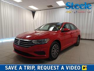 Allow us to introduce our 2021 Volkswagen Jetta Highline Sedan that serves up fun times and clean lines in Tornado Red! Powered by a TurboCharged 1.4 Litre TSI 4 Cylinder offering 147hp tethered to an 8 Speed Automatic transmission. This Front Wheel Drive sedan also features responsive handling and returns approximately 6.0L/100km on the highway. Additionally, our Jettas sophisticated look will bring a smile to your face with its LED lighting, fog lamps, Rail2Rail power sunroof, heated power mirrors, heated washer nozzles, and alloy wheels. Striking in looks and function, our Highline cabin has leatherette heated front and rear seats, a multifunction steering wheel, dual-zone automatic climate control, a black headliner, 10-color ambient lighting, keyless access, and push-button ignition. Of course, there are premium technologies onboard as well, including a 6.5-inch touchscreen that helps you connect with satellite navigation, wireless Android Auto®/Apple CarPlay®, Bluetooth®, and a six-speaker sound system. Now thats a lot of content for a compact sedan! Drive with confidence, knowing Volkswagen supplies sophisticated safety measures such as a backup camera, a blind-spot monitor, rear cross-traffic alert, ABS, tire-pressure monitoring, advanced airbags, and more. Our Jetta Highline will transform your driving for the better with its genuine German engineering! Save this Page and Call for Availability. We Know You Will Enjoy Your Test Drive Towards Ownership! Steele Chevrolet Atlantic Canadas Premier Pre-Owned Super Center. Being a GM Certified Pre-Owned vehicle ensures this unit has been fully inspected fully detailed serviced up to date and brought up to Certified standards. Market value priced for immediate delivery and ready to roll so if this is your next new to your vehicle do not hesitate. Youve dealt with all the rest now get ready to deal with the BEST! Steele Chevrolet Buick GMC Cadillac (902) 434-4100 Metros Premier Credit Specialist Team Good/Bad/New Credit? Divorce? Self-Employed?