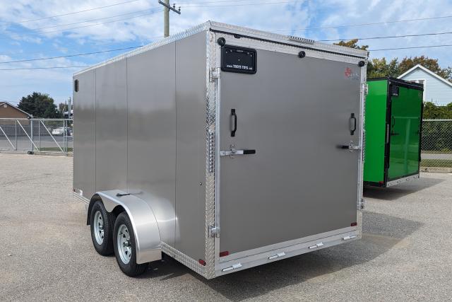 2024 Canadian Trailer Company 7x14 V Nose Cargo Trailer Aluminum Tandem Axle Photo3