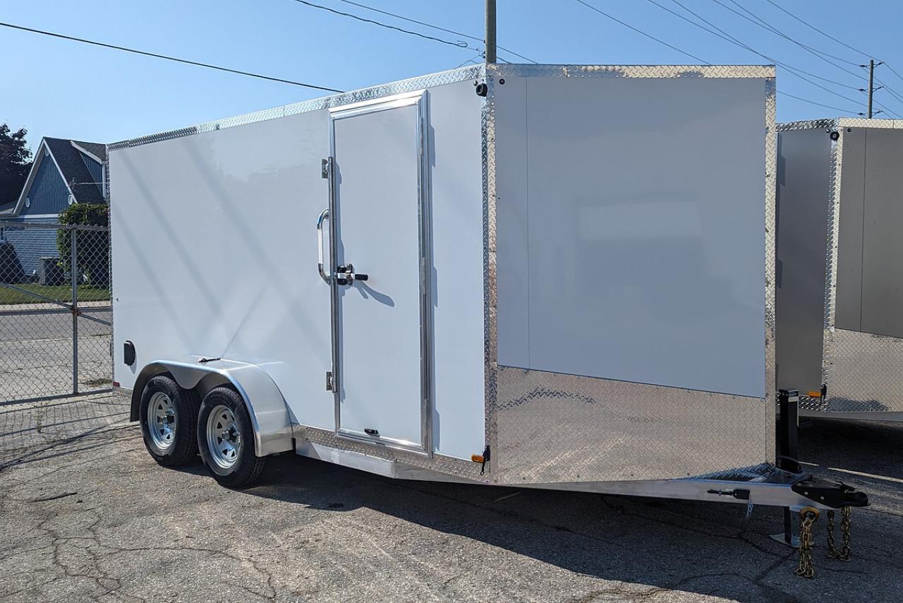 New 2024 Canadian Trailer Company 7x14 V Nose Cargo Trailer Aluminum Tandem Axle for sale in Guelph, ON