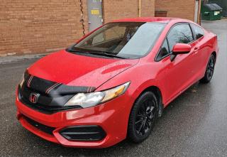 <div>2 OWNER CLEAN 2014 HONDA CIVIC COUPE LX FOR SALE.</div><div><br /></div><div>Credit Cards Accepted</div><div><br /></div><div>Please call for more info and to book a test drive at 289-200-9805. Car-Fax is included in the asking price. Extended Warranties are also available. We offer financing too. Certification: Have your new pre-owned vehicle certified. We offer a full safety inspection including oil change, and professional detailing prior to delivery. Certification package is available for $699. All trade-ins are welcome. Taxes and licensing are extra.***</div>