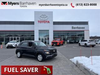 <b>Heated Seats,  Heated Steering Wheel,  Lane Change Assist,  Forward Collision Assist,  Aluminum Wheels!</b><br> <br>  Compare at $20278 - Our Live Market Price is just $19498! <br> <br>   The 2021 Venue is an urban adventurer, its strong yet sophisticated SUV profile radiates road presence and commands respect! This  2021 Hyundai Venue is for sale today in Ottawa. <br> <br>This 2021 Hyundai Venue is a smaller CUV that is big on modern style. With short overhangs making it easier to parallel park, a peppy yet fuel efficient engine and plenty of space for groceries, the Hyundai Venue makes for the best practical city sport-ute you can buy. This  SUV has 65,480 kms. Its  black in colour  . It has an automatic transmission and is powered by a  121HP 1.6L 4 Cylinder Engine.  This unit has some remaining factory warranty for added peace of mind. <br> <br> Our Venues trim level is Preferred IVT. This Venue Preferred comes lots of extra features over the base model Essential that includes blind spot awareness, rear cross-traffic collision warning and lane change assist, forward collision-avoidance assist, aluminum wheels, a heated steering wheel, proximity keyless entry system with remote start and drive mode select. You will also get 3 stage heated front seats, an 8 inch colour touch screen display with Android Auto and Apple CarPlay, a rearview camera, 60/40 split-fold rear seats, heated side mirrors, high beam assist and much more. This vehicle has been upgraded with the following features: Heated Seats,  Heated Steering Wheel,  Lane Change Assist,  Forward Collision Assist,  Aluminum Wheels,  Apple Carplay,  Android Auto. <br> <br>To apply right now for financing use this link : <a href=https://www.myersbarrhaventoyota.ca/quick-approval/ target=_blank>https://www.myersbarrhaventoyota.ca/quick-approval/</a><br><br> <br/><br> Buy this vehicle now for the lowest bi-weekly payment of <b>$149.12</b> with $0 down for 84 months @ 9.99% APR O.A.C. ( Plus applicable taxes -  Plus applicable fees   ).  See dealer for details. <br> <br>At Myers Barrhaven Toyota we pride ourselves in offering highly desirable pre-owned vehicles. We truly hand pick all our vehicles to offer only the best vehicles to our customers. No two used cars are alike, this is why we have our trained Toyota technicians highly scrutinize all our trade ins and purchases to ensure we can put the Myers seal of approval. Every year we evaluate 1000s of vehicles and only 10-15% meet the Myers Barrhaven Toyota standards. At the end of the day we have mutual interest in selling only the best as we back all our pre-owned vehicles with the Myers *LIFETIME ENGINE TRANSMISSION warranty. Thats right *LIFETIME ENGINE TRANSMISSION warranty, were in this together! If we dont have what youre looking for not to worry, our experienced buyer can help you find the car of your dreams! Ever heard of getting top dollar for your trade but not really sure if you were? Here we leave nothing to chance, every trade-in we appraise goes up onto a live online auction and we get buyers coast to coast and in the USA trying to bid for your trade. This means we simultaneously expose your car to 1000s of buyers to get you top trade in value. <br>We service all makes and models in our new state of the art facility where you can enjoy the convenience of our onsite restaurant, service loaners, shuttle van, free Wi-Fi, Enterprise Rent-A-Car, on-site tire storage and complementary drink. Come see why many Toyota owners are making the switch to Myers Barrhaven Toyota. <br>*LIFETIME ENGINE TRANSMISSION WARRANTY NOT AVAILABLE ON VEHICLES WITH KMS EXCEEDING 140,000KM, VEHICLES 8 YEARS & OLDER, OR HIGHLINE BRAND VEHICLE(eg. BMW, INFINITI. CADILLAC, LEXUS...) o~o