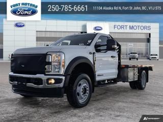 <b>Power Stroke, Running Boards, High Capacity Trailer Tow Package, Exterior Back-Up Alarm, Rear View Camera and Prep Kit!</b><br> <br>   Hello. <br> <br><br> <br> This oxford white sought after diesel  4X4 pickup   has a 10 speed automatic transmission and is powered by a  330HP 6.7L 8 Cylinder Engine.<br> <br> Our F-550 Super Duty DRWs trim level is XL. This powerful Ford F-550 Super Duty XL comes well equipped with a heavy duty suspension, smart device remote engine start, towing equipment with trailer sway control, a 4 speaker audio system with SYNC communications including enhanced voice recognition, 2 front tow hooks, automatic headlamps, air conditioning, an easy to clean rubber floor and FordPass Connect 5G with mobile hotspot internet access. This vehicle has been upgraded with the following features: Power Stroke, Running Boards, High Capacity Trailer Tow Package, Exterior Back-up Alarm, Rear View Camera And Prep Kit. <br><br> View the original window sticker for this vehicle with this url <b><a href=http://www.windowsticker.forddirect.com/windowsticker.pdf?vin=1FDUF5HT1PDA17710 target=_blank>http://www.windowsticker.forddirect.com/windowsticker.pdf?vin=1FDUF5HT1PDA17710</a></b>.<br> <br>To apply right now for financing use this link : <a href=https://www.fortmotors.ca/apply-for-credit/ target=_blank>https://www.fortmotors.ca/apply-for-credit/</a><br><br> <br/><br>Come down to Fort Motors and take it for a spin!<p><br> Come by and check out our fleet of 40+ used cars and trucks and 90+ new cars and trucks for sale in Fort St John.  o~o